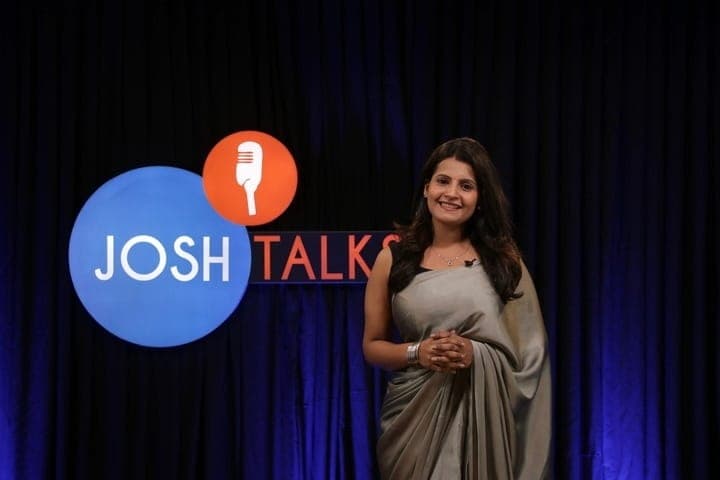 Tripti Sharma on the Josh Talks stage